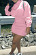 Pink Wholesale Cotton Preppy Long Sleeve Hoodie Mini Dress DN8639-2