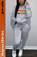 Women's Printed GG Hoodie Top & Jogger Pants Set in Gray