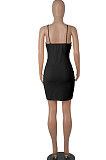 Pink Euramerican Backless Sexy Condole Belt Tied Hollow Out Mid Waist Tight Mini Dress WMZ2681-2