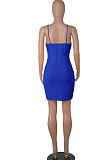 Black Euramerican Backless Sexy Condole Belt Tied Hollow Out Mid Waist Tight Mini Dress WMZ2681-1