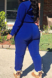 Coffee Modest New Cotton Hoody Tops Jogger Pants Plain Color Sets DN8643-2