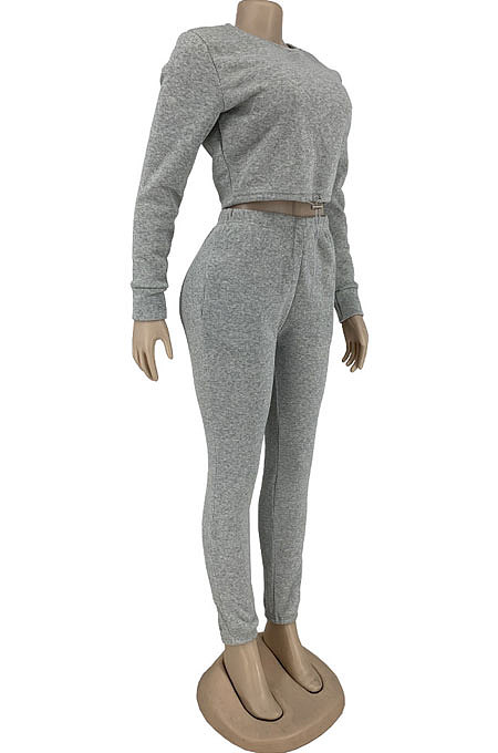 Black Modest New Cotton Hoody Tops Jogger Pants Plain Color Sets DN8643-4