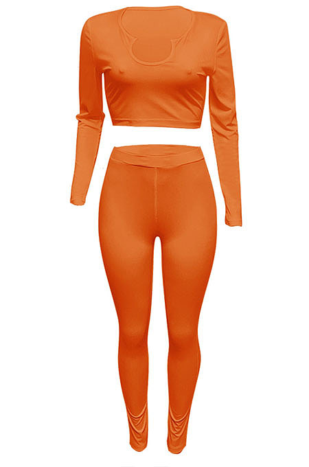 White Women Ribber V Collar Long Sleeve Solid Color Bodycon Jumpsuits Pants Sets Q979-1