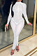 White Women Sexy Bling Bling Mesh Spaghetti Mid Waist Bodycon Jumpsuits Q974-2