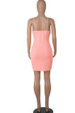 Black Euramerican Backless Sexy Condole Belt Tied Hollow Out Mid Waist Tight Mini Dress WMZ2681-1