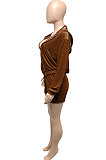 Pink Women Pure Color Tank Condole Belt Cardigan Korea Velvet Zipper Pocket Shorts Three Pieces Q976-1