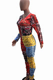 Multicolor Women Autumn Printing Sexy Pants Sets YSH86267