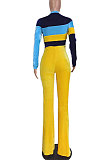Black Women Sexy Velvet Spliced Long Sleeve Zipper Mid Wasit Casual Jumpsuits  ED8532-3