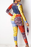 Multicolor Women Autumn Printing Sexy Pants Sets YSH86267