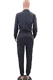 Yellow Casual Women's Color Matching Long Sleeve Jogger Sports Sets HHM6533-1
