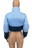Orange Women's New Color Matching High Neck Cotton-Padded Clothes Jacket GLS10065-3
