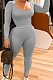 Square Plunge Neck Bodycon Pants Set