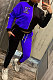 Blue Casual Women's Letter Color Matching Long Sleeve Jogger Sports Sets HHM6531-3