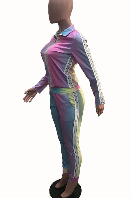 Multicolor Euramerican Fashion Women Digital Printing Sexy Pants Sets YSH86281