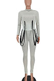 Rose Red Euramerican Women Fashion Casual Cotton Blend Long Sleeve Long Pants Sets ED1086-1
