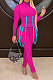Rose Red Euramerican Women Fashion Casual Cotton Blend Long Sleeve Long Pants Sets ED1086-1