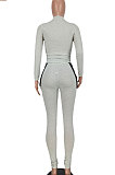 Rose Red Euramerican Women Fashion Casual Cotton Blend Long Sleeve Long Pants Sets ED1086-1