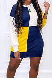 Pink Preppy Women's Matching Color Slim Fitting Mini Dress ORY5212-2