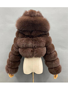 Artificial Puffer Furry Jacket