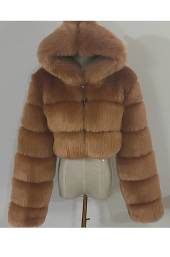 Artificial Puffer Furry Jacket