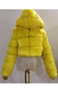 Artificial Puffer Furry Jacket
