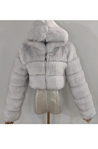 Artificial Puffer Furry Jacket
