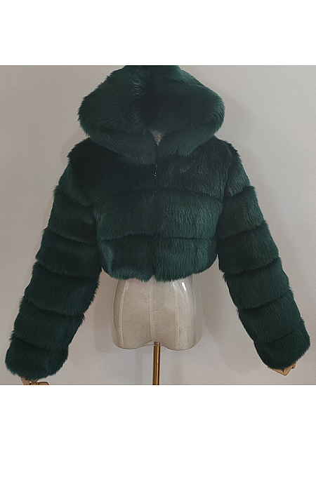 Artificial Puffer Furry Jacket