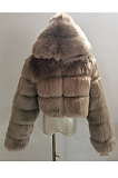 Artificial Puffer Furry Jacket