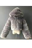 Artificial Puffer Furry Jacket