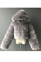 Artificial Puffer Furry Jacket