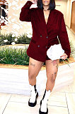 Light Blue Women Long Sleeve Pure Color Long Coat AMM8370-3