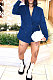 Light Blue Women Long Sleeve Pure Color Long Coat AMM8370-3