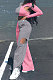 Pink Women Sexy Fashion Casual Spliced Hollow Out Pants Sets AYQ88015-1