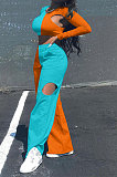Pink Women Sexy Fashion Casual Spliced Hollow Out Pants Sets AYQ88015-1