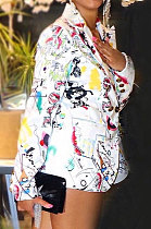 White Autumn Winter Business Suit Turn-Down Collar Casual Coat AMM8372