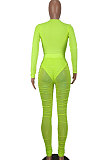 White Wome's Trendy Sexy Mesh Spaghetti Milkl Silk V Collar Pants Sets ED1093-1