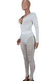 Neon Yellow Wome's Trendy Sexy Mesh Spaghetti Milkl Silk V Collar Pants Sets ED1093-2