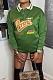 Greey Preppy Letter Pyrography Long Sleeve Lapel Neck Hoodie Tops LY058-5