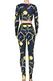 Purple Women Fashion Casual Bandage Sexy Hollow Out Line Dew Waist Pants Sets MDF5267-1