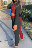 Orange Wholesale Spliced Long Sleeve Zipper Tops Pencil Pants Sport Sets ALS270-3