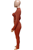 Blue Women's Long Sleeve Stand Collar Hollow Out Sexy Split Pants Sets Q983-2