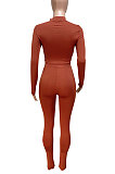 White  Women's Long Sleeve Stand Collar Hollow Out Sexy Split Pants Sets Q983-1