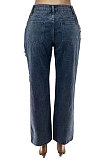Fashion Casual Raw Edge Slim Fitting Jean Pants SZS1006