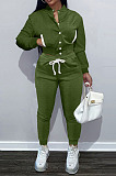 Pink Casual Preppy Velvet Long Sleeve Single-Breasted Jacket Jogger Pants Baseballs Suit TK6206-7