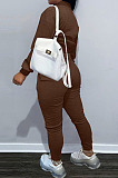 Pink Casual Preppy Velvet Long Sleeve Single-Breasted Jacket Jogger Pants Baseballs Suit TK6206-7