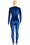 Pink Women's Velvet Zipper Long Sleeve Round Collar High Waist Bodycon Jumpsuits  SN390226 -3