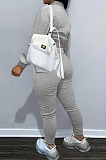 Red Casual Preppy Velvet Long Sleeve Single-Breasted Jacket Jogger Pants Baseballs Suit TK6206-3