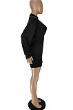 Khaki Nigh Club  Sexy Tank+Long Sleeve Deep V Neck Dress Suit  MN8390-1