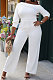 White Modest Simple Pure Color Oblique Shoulder Wide Leg Jumpsuits LWW9327-2