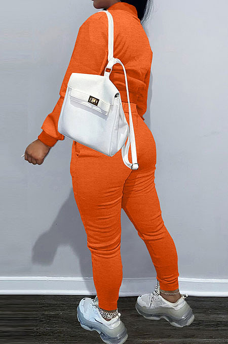 Khaki Casual Preppy Velvet Long Sleeve Single-Breasted Jacket Jogger Pants Baseballs Suit TK6206-1